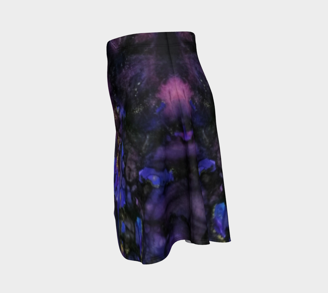 purple daisy flare skirt preview #2
