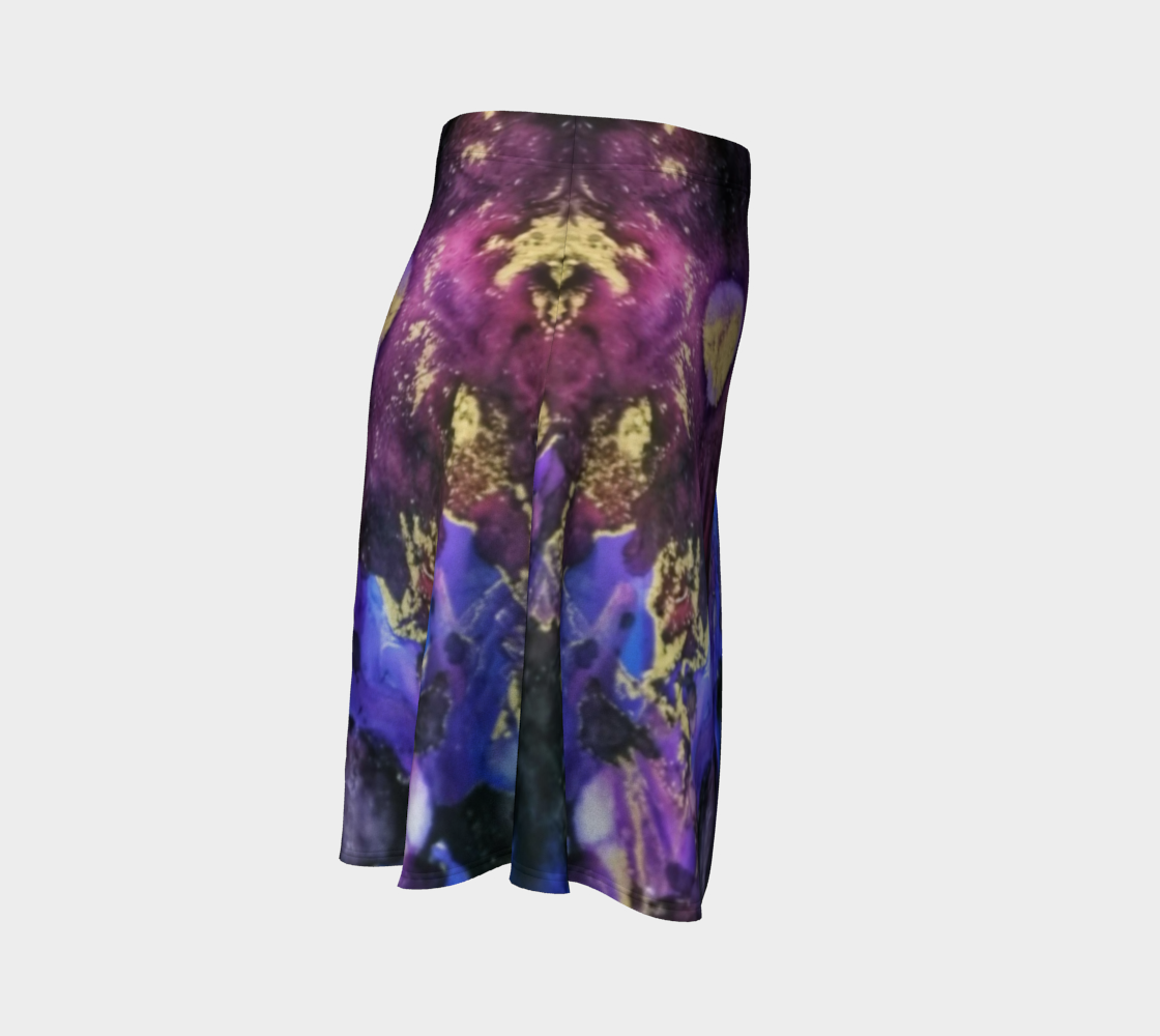purple daisy flare skirt preview #3
