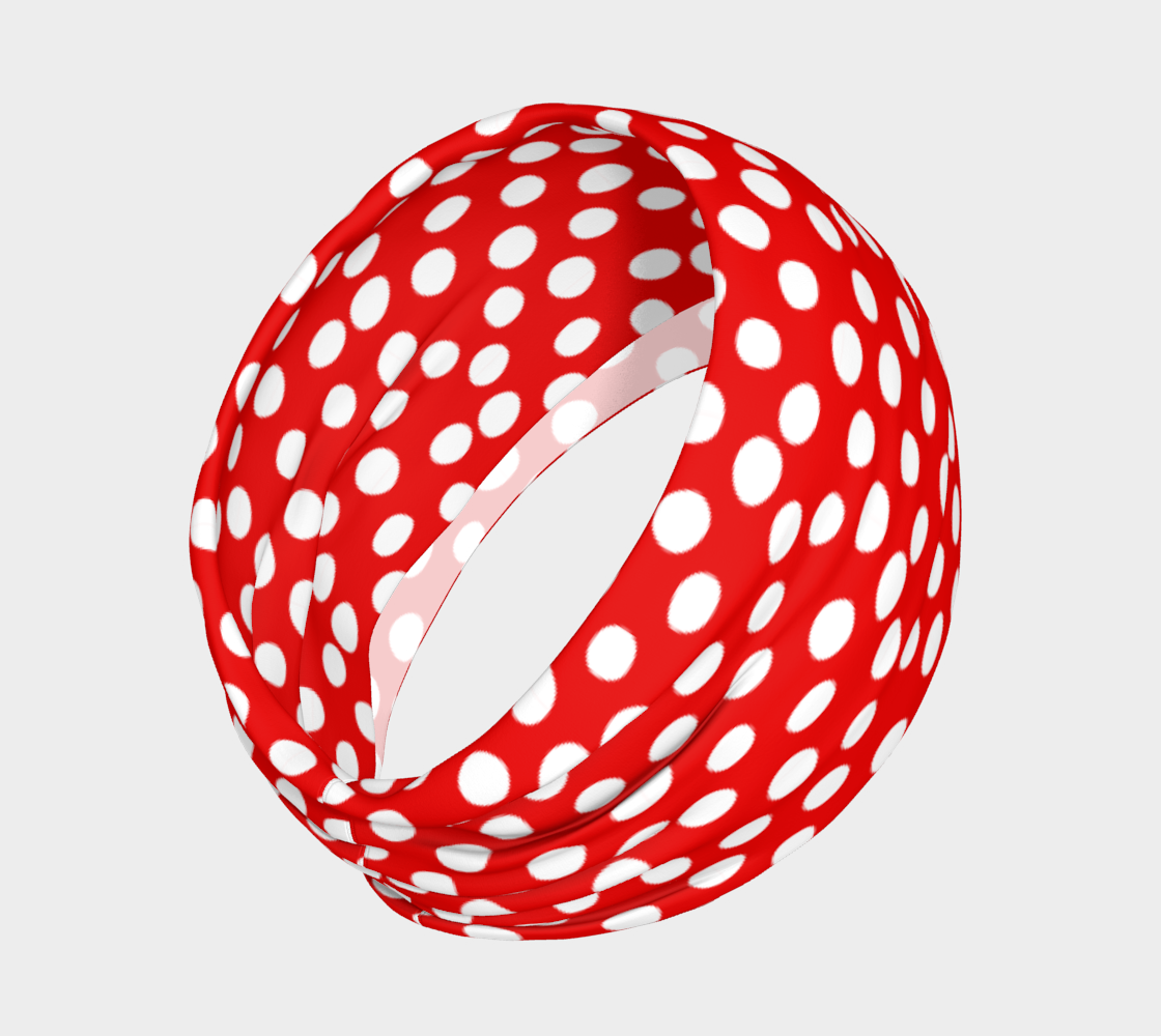 Aperçu de All About the Dots Headband - Red #2