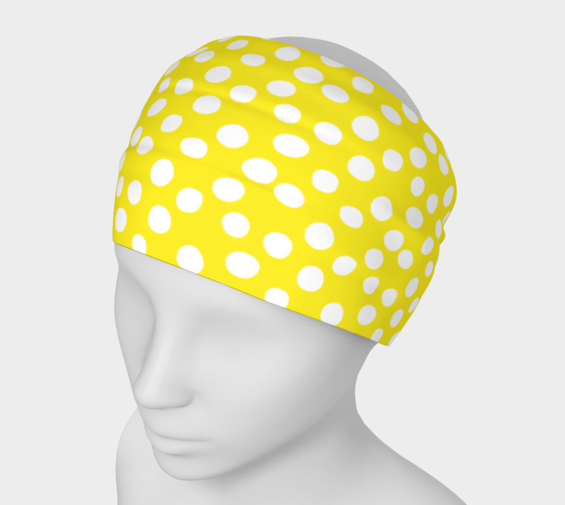 All About the Dots Headband - Yellow preview