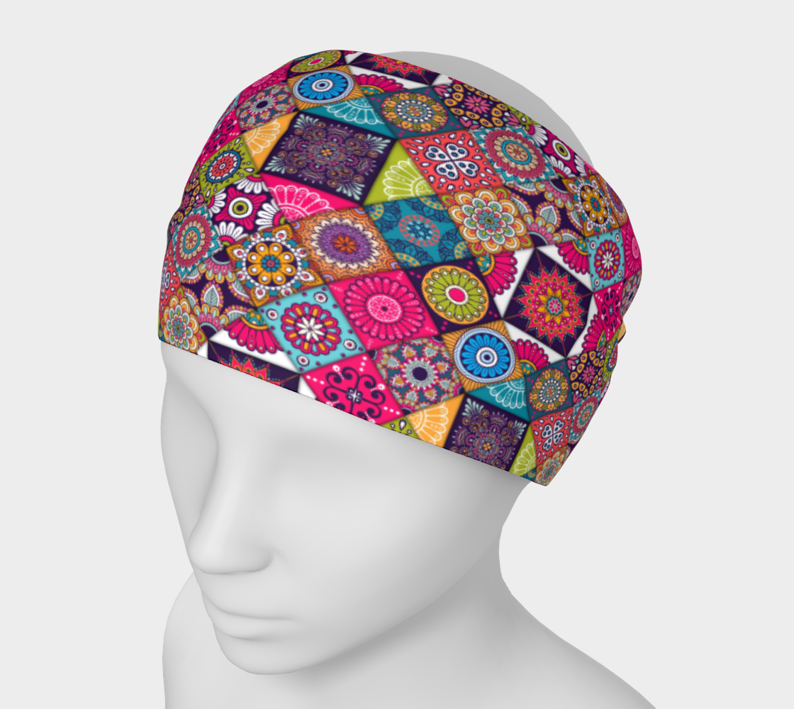 Women And Teens Colorful Mandalas Headband preview