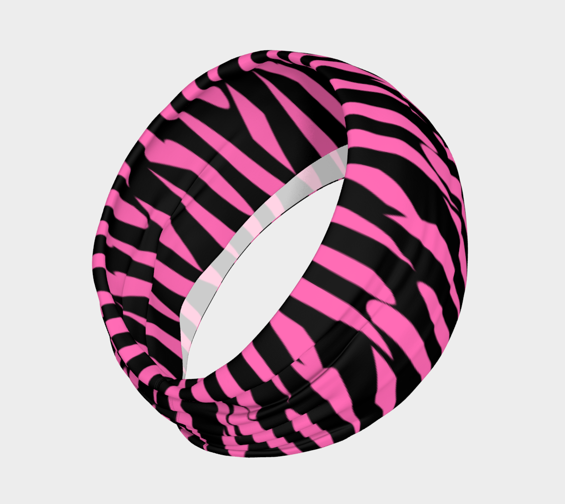 Pink and Black Ice Abstract Headband preview #2