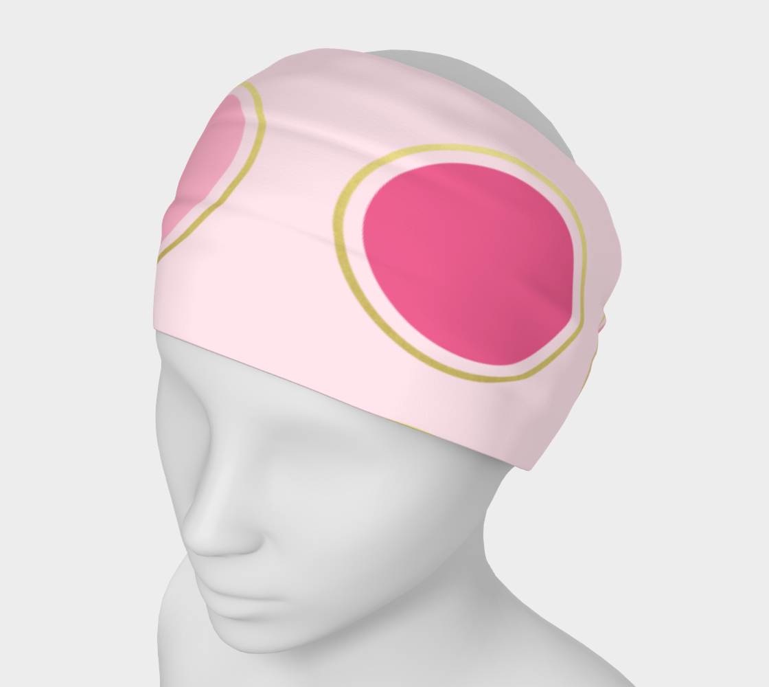 Pink and Teal Polka Dot Headband preview #1