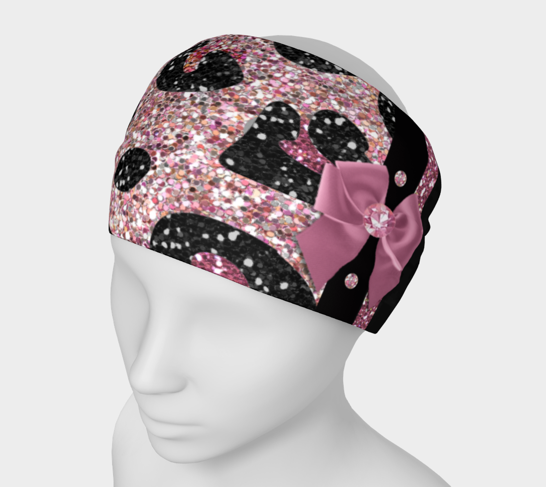 Pink Black Leopard Glitter Print preview #1