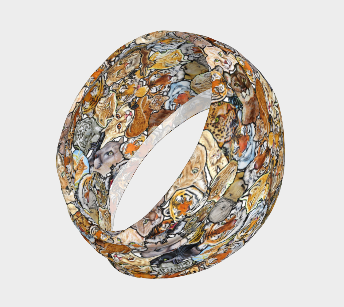 Big Cat Collage - headband preview #2