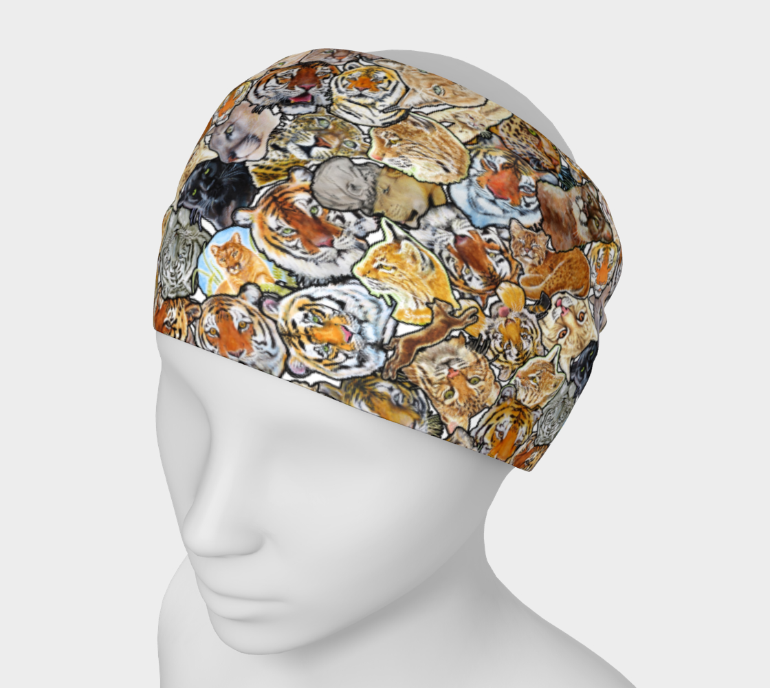 Big Cat Collage - headband preview #1