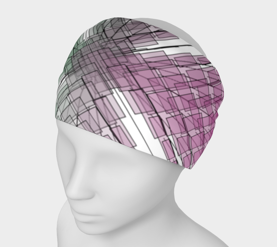 Green Red Ombre Diagonal Flow Headband preview