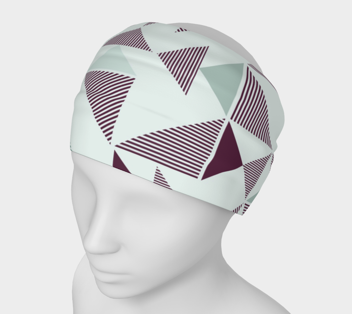 Burgundy And Mint Abstract Triangles preview