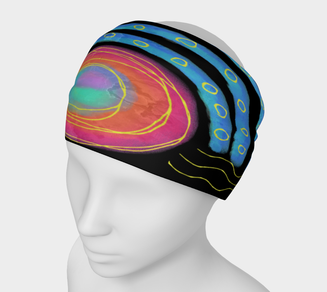 Colorful Abstract Sun Digital Print Headband preview #1
