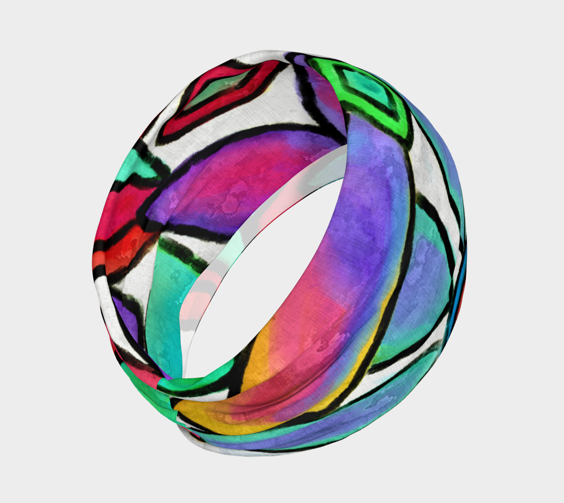 Funky Garden Abstract Digital Print Headband preview #2