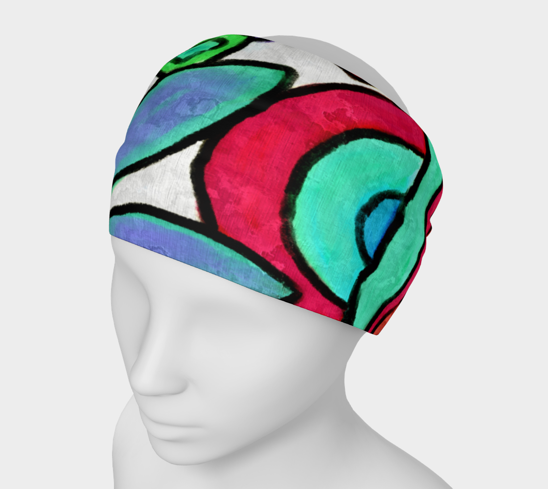 Funky Garden Abstract Digital Print Headband preview #1