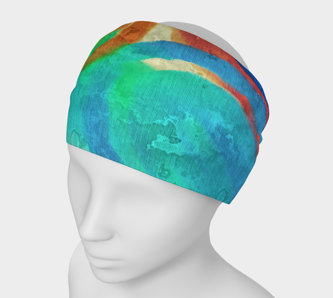 Sun and Sea Abstract Digital Painting Headband preview #1
