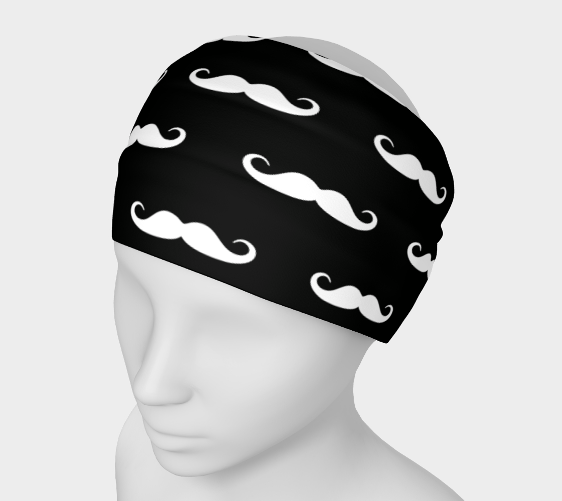 Aperçu de White Mustache - Headband