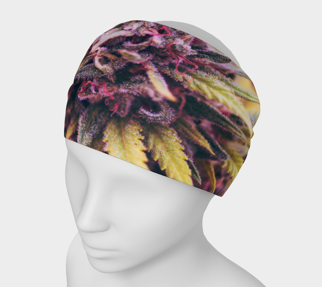 Headband Mask - Cannabis Flower Bud Purple preview #1