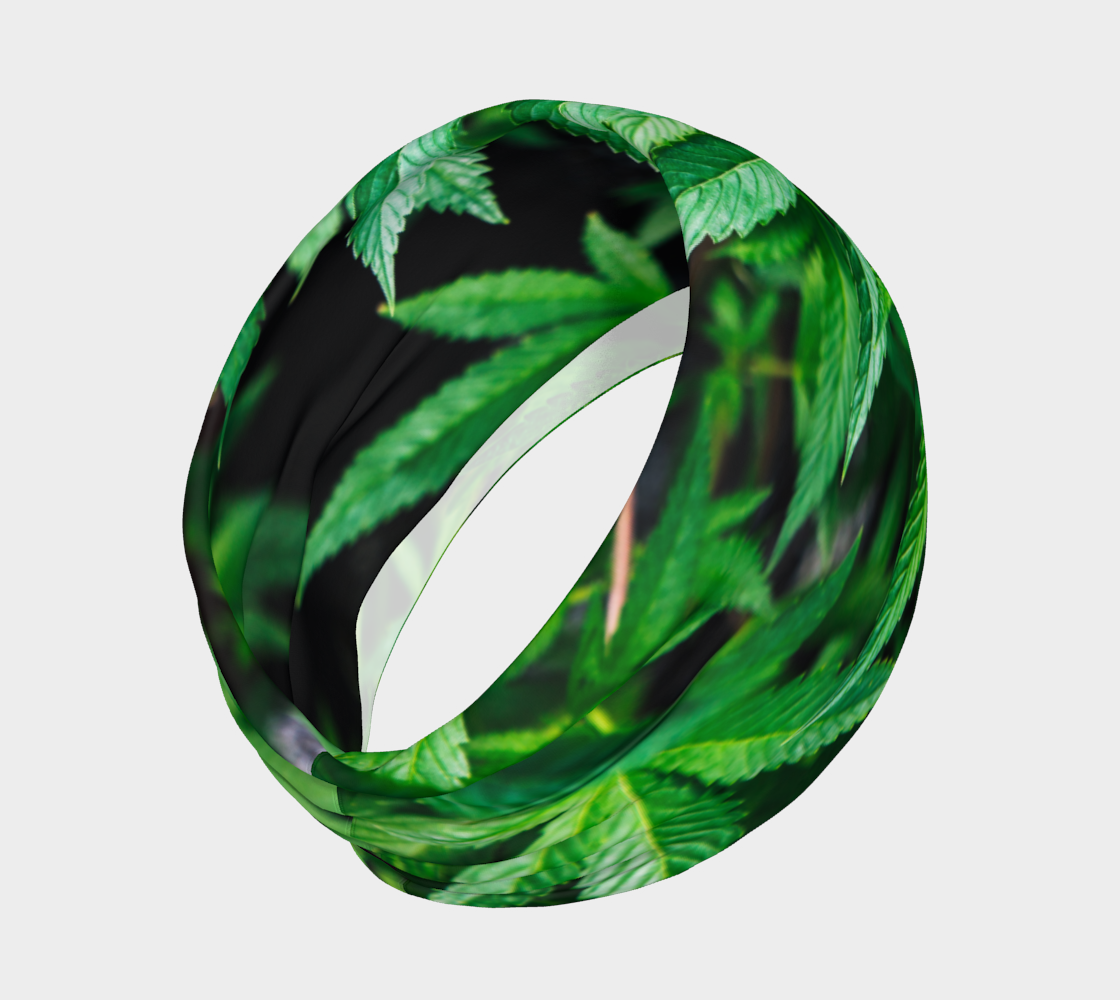 Headband Mask - Cannabis Leaves 2 preview #2