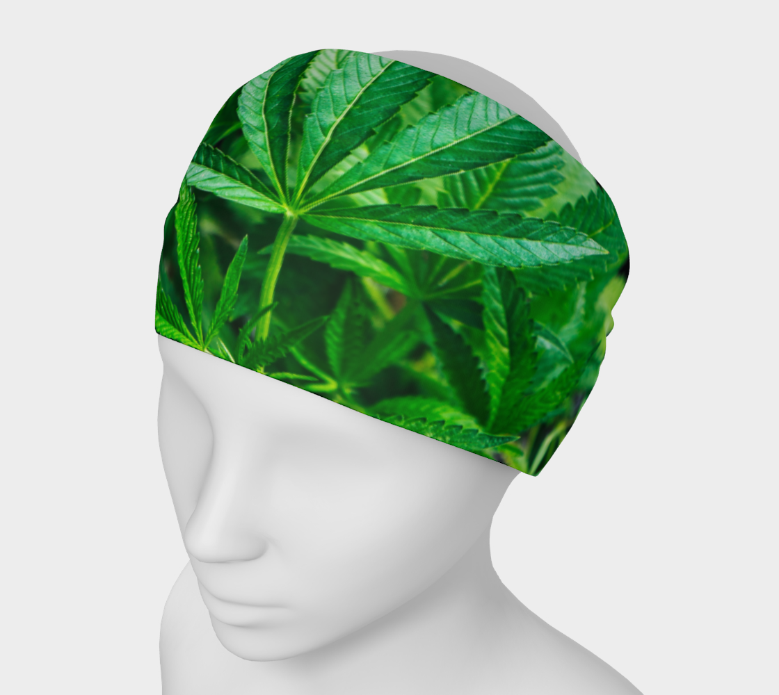 Headband Mask - Cannabis Leaves 2 preview #1