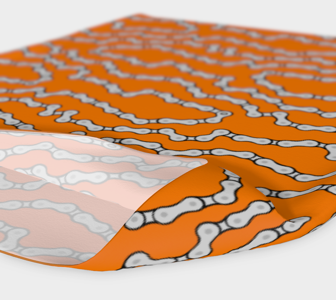 Bike Chain Headband/scarf/nose mask- Orange preview #4