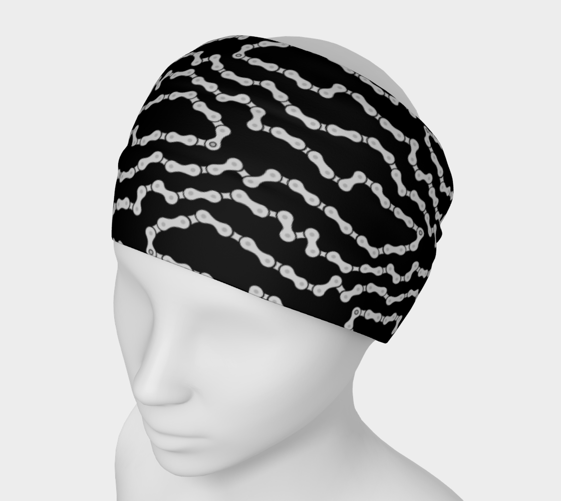 Bike Chain Headband/scarf/nose mask- Black preview