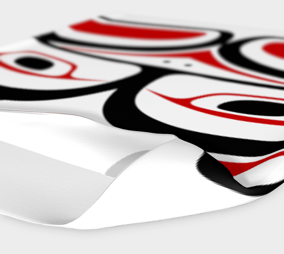 Northwest Totem Art Buff Gaiter Face Cover Headband White Background preview #4