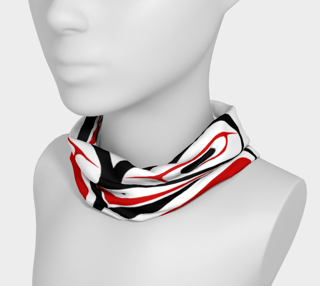 Northwest Totem Art Buff Gaiter Face Cover Headband White Background preview #3