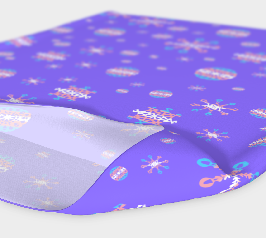 Trans Pride Snowflake Winter Pattern (purple bg) preview #4