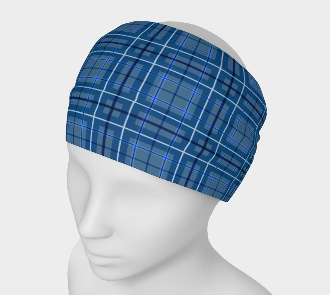Aperçu de Blue White Plaid Stripe Pattern
