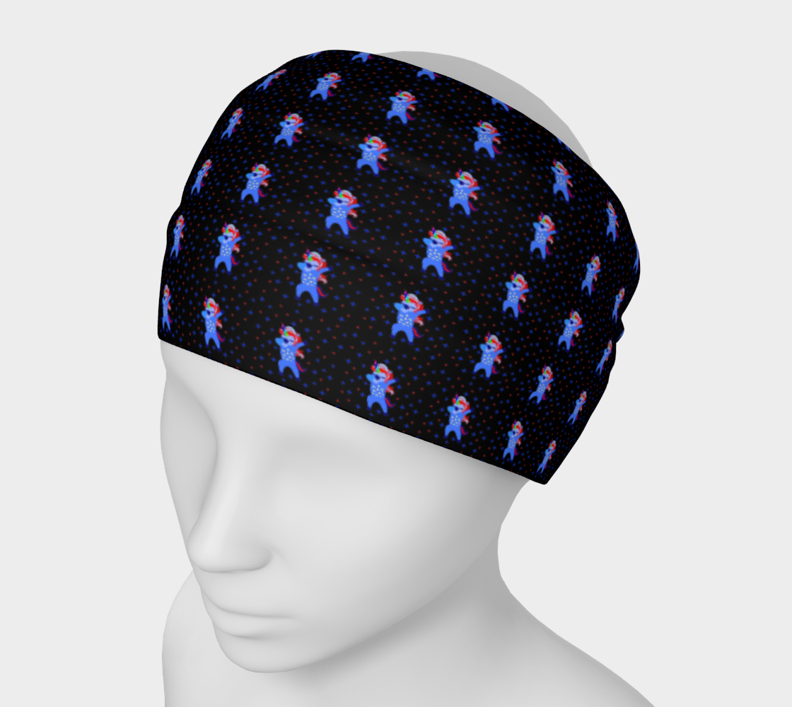 Aperçu de Dabbing American Unicorn Stars Pattern Headband, AWSD