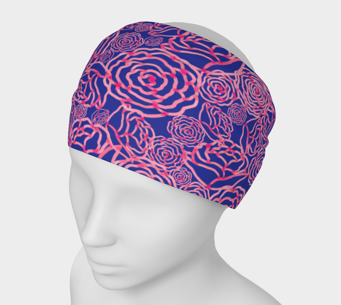 Flowery Headband (Blue & Pink) preview