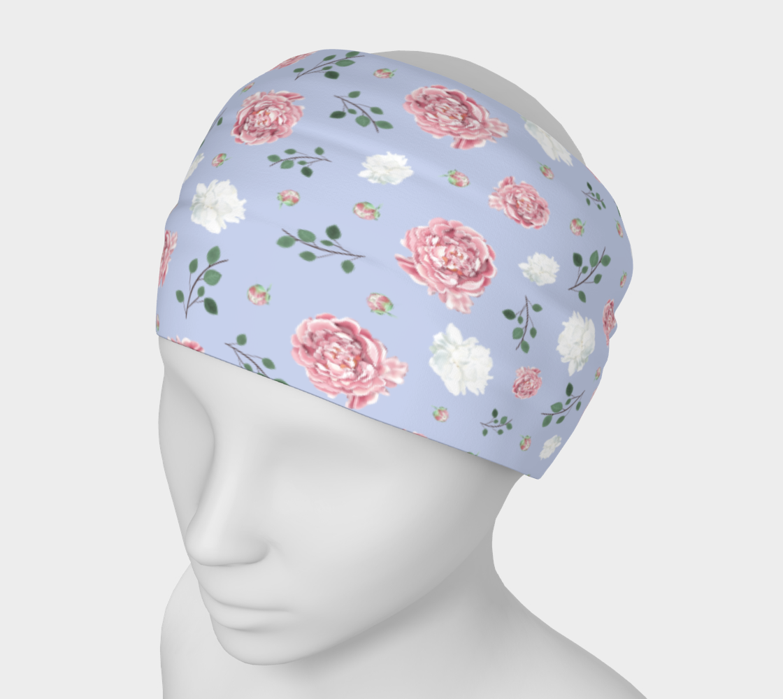 Peonies Headband (blue) preview
