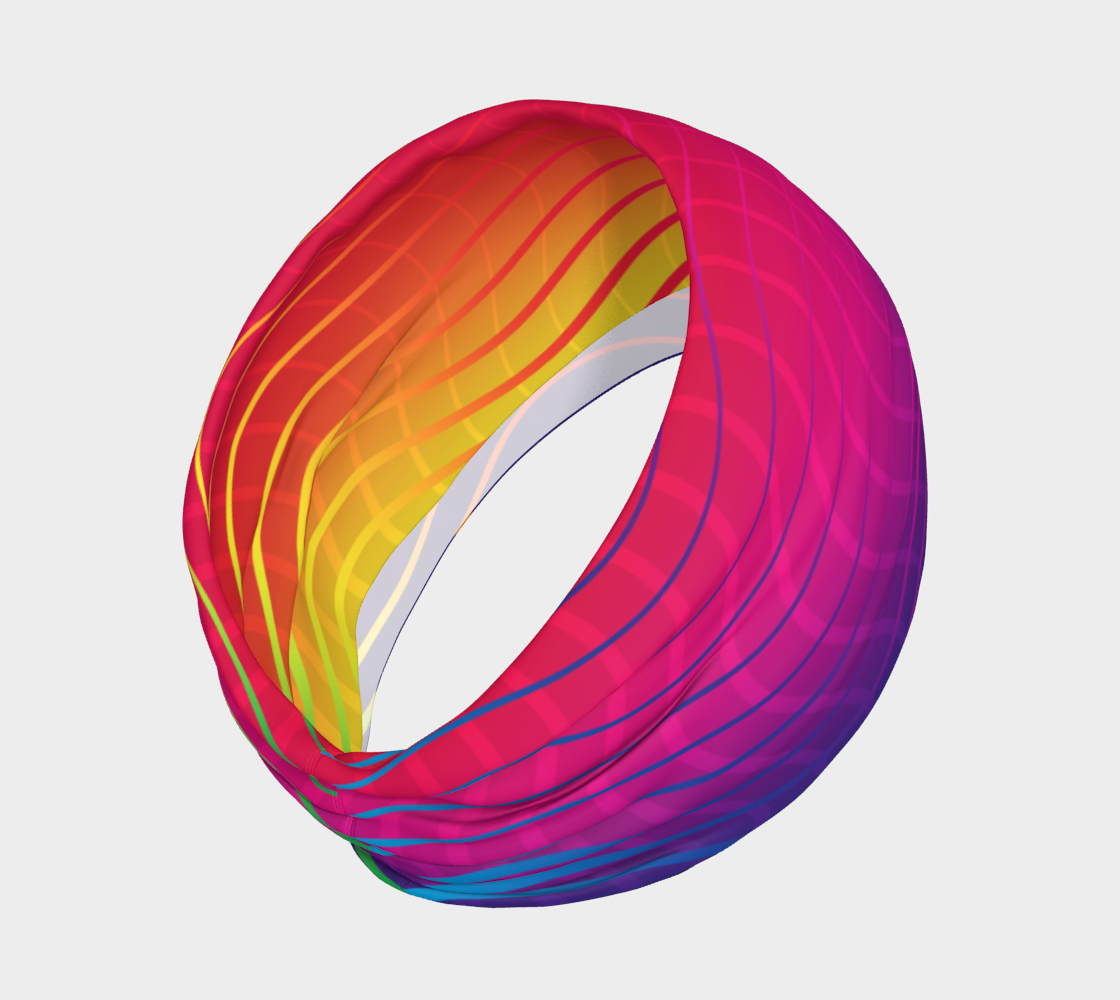 Rippled Rainbow Waves Headband preview #2