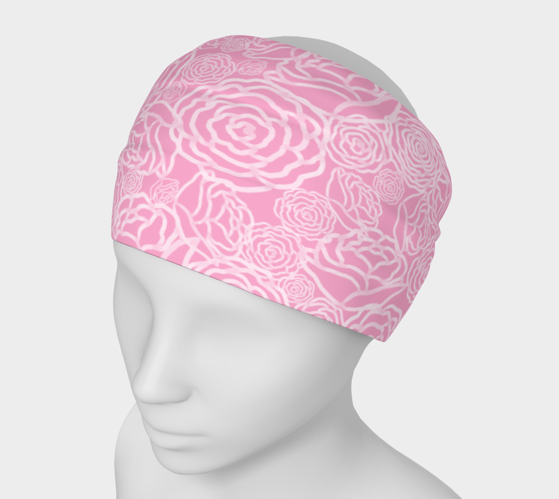 Flowery Headband (Pink & White) preview
