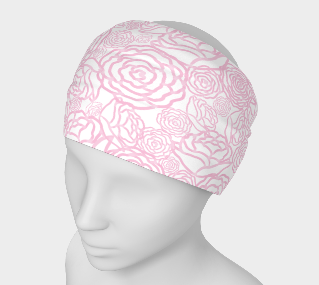 Flowery Headband (White & Pink) preview