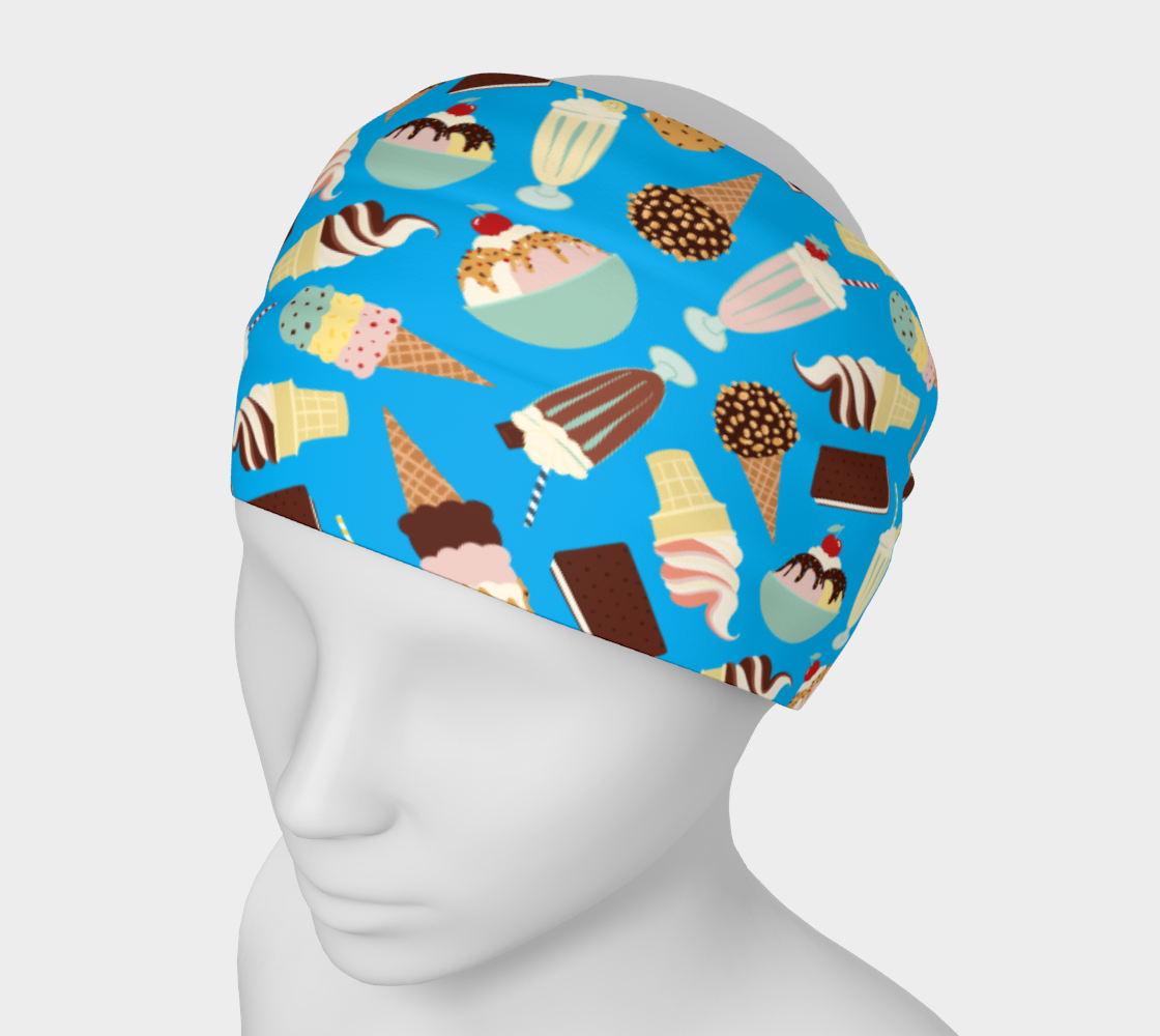 Ice Cream Headband (Blue) 3D preview