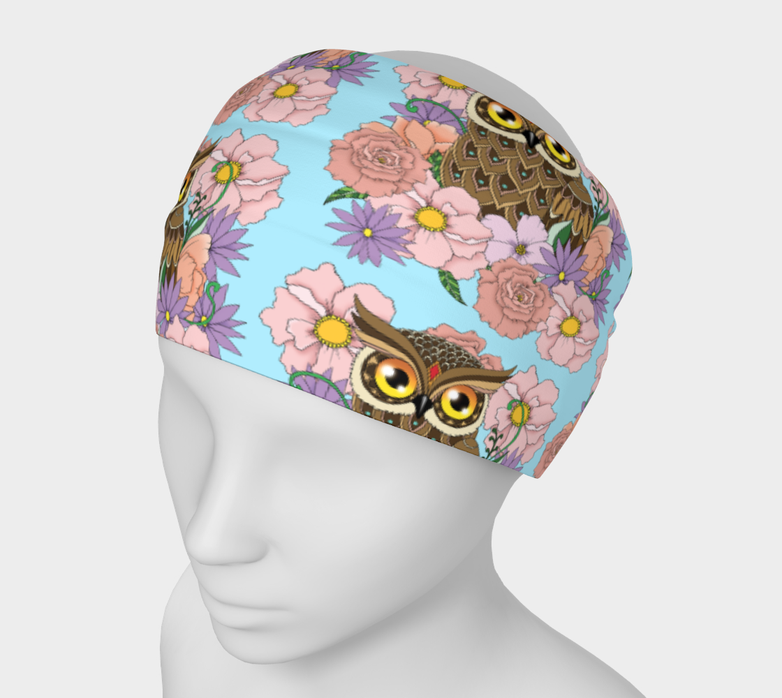 Spring Owl and Flowers 3D preview