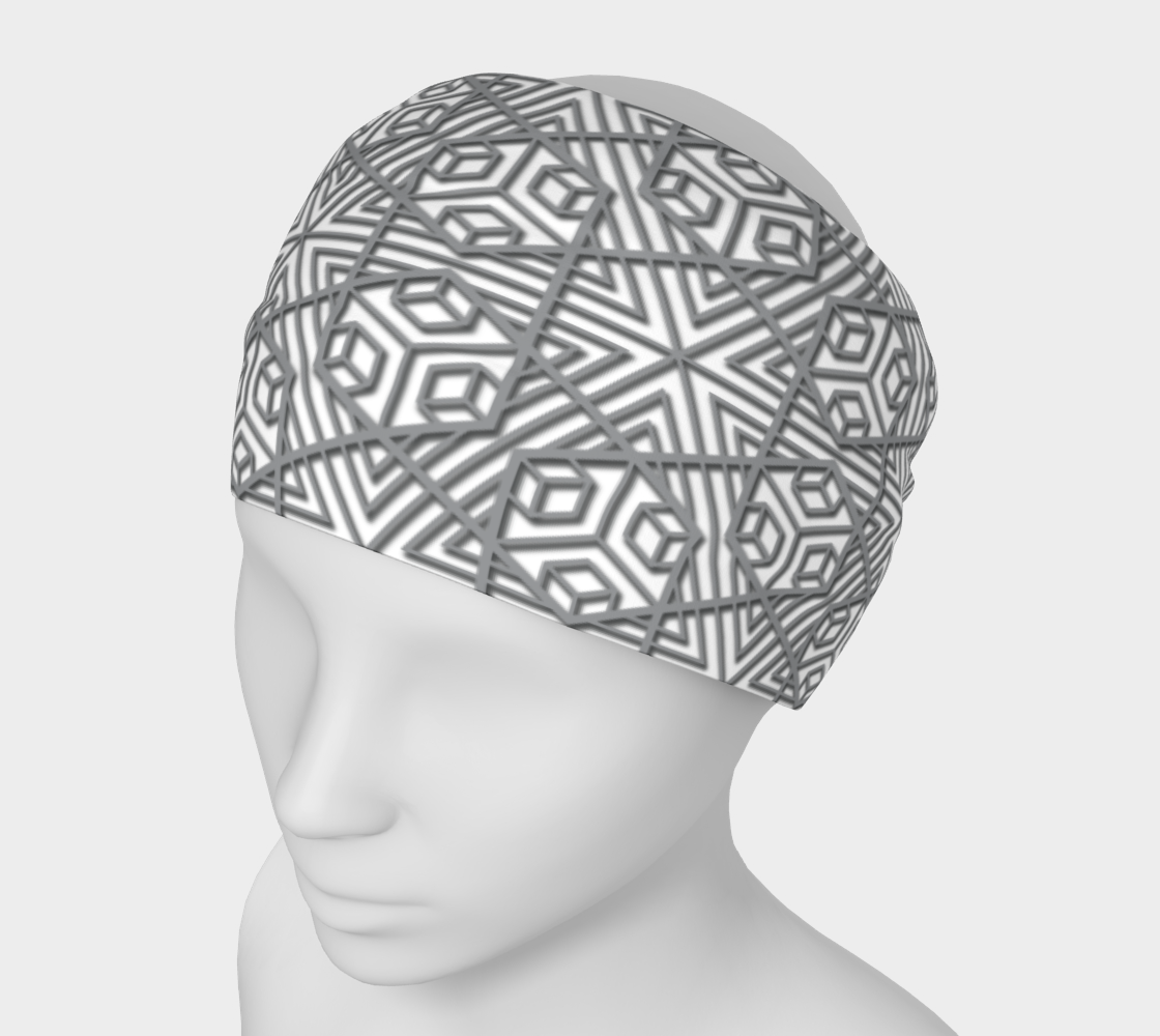 Blocks500 GrayOnWhite Headband preview