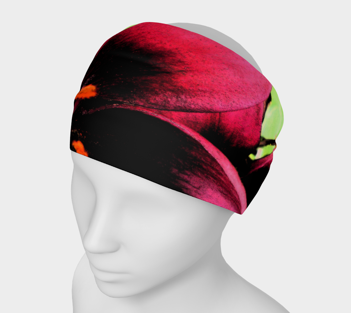 Red Lily & Moth Beanie. preview
