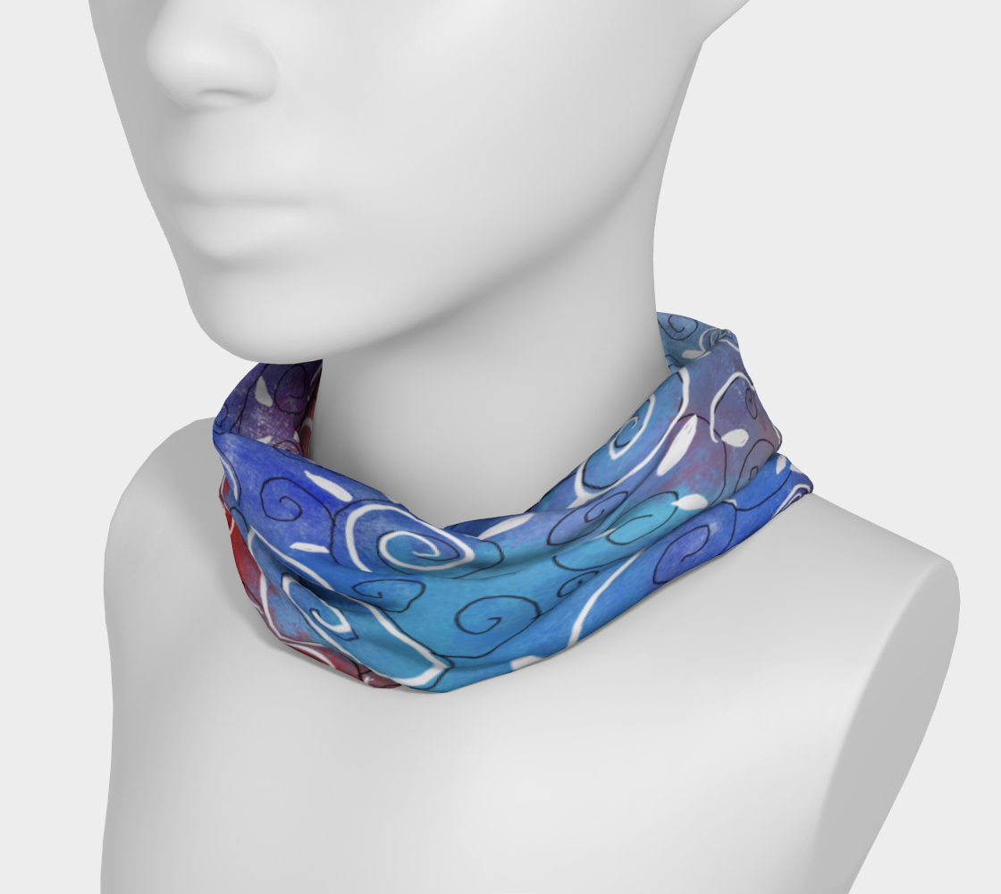 Blue and White Swirls Headband preview #3