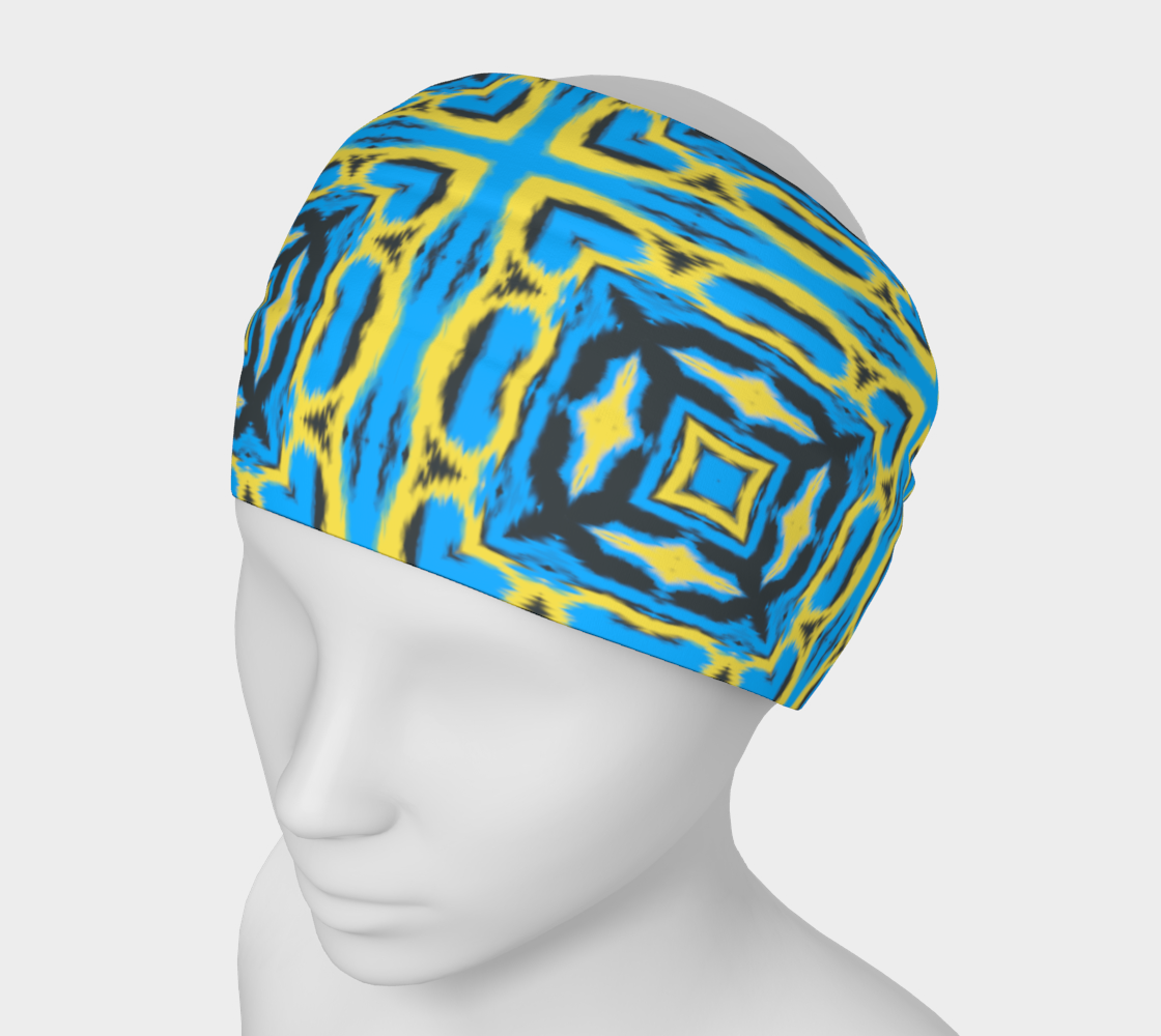 Blue and Yellow Tile Pattern 3D preview