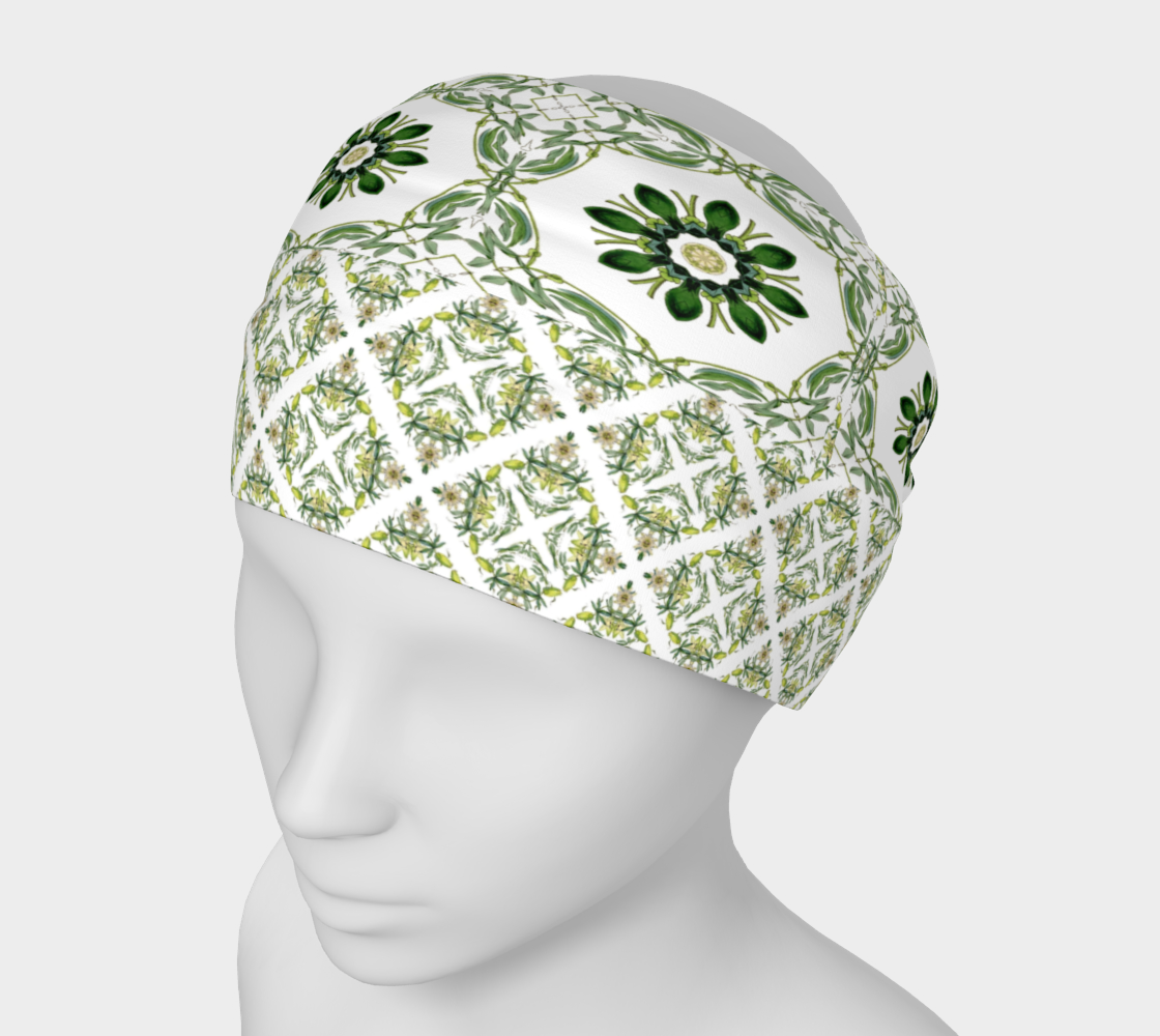 Aperçu de Green Floral Headband