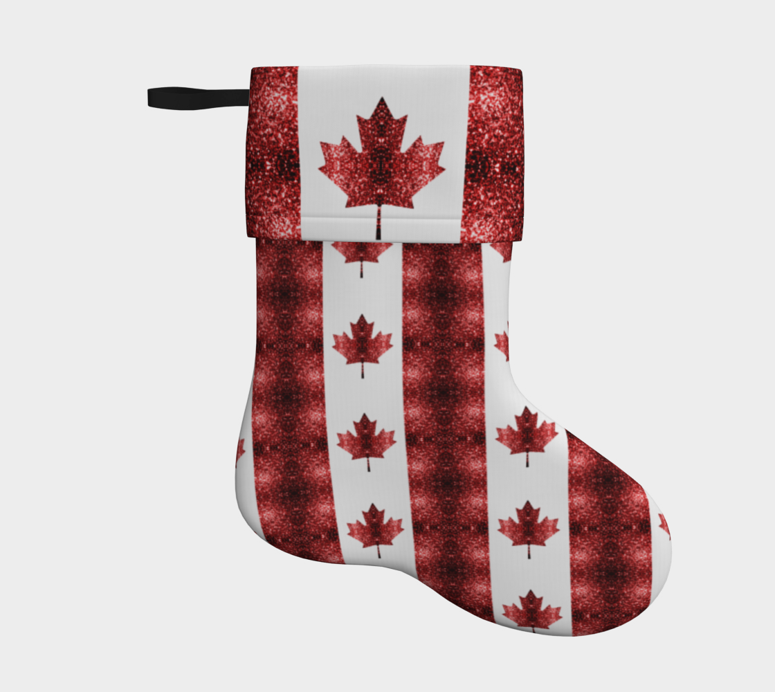 Aperçu de Canada flag red sparkles pattern