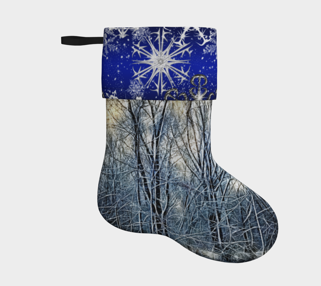 4 oclock Winter Landscape Holiday Stocking preview