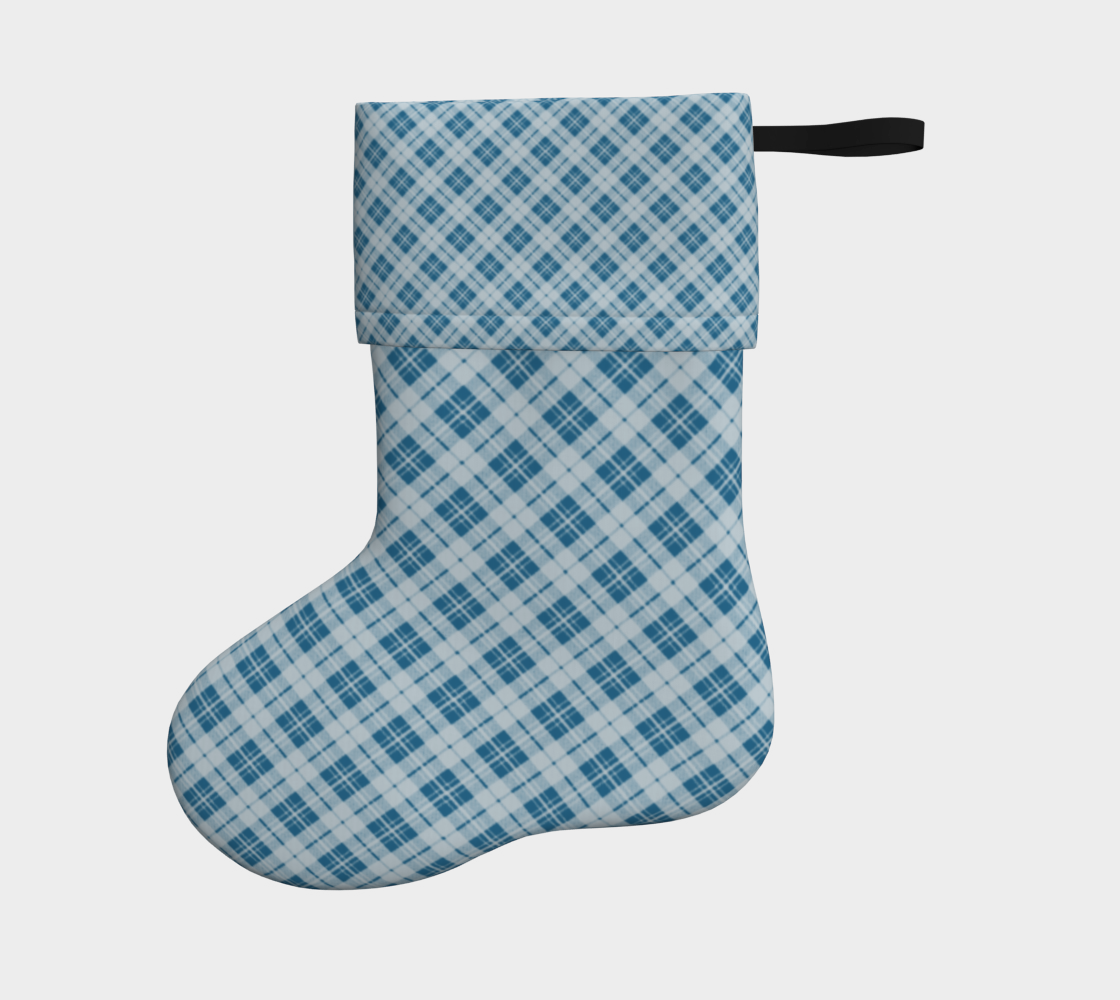 Aperçu de Light blue tartan plaid winter Christmas pattern #2