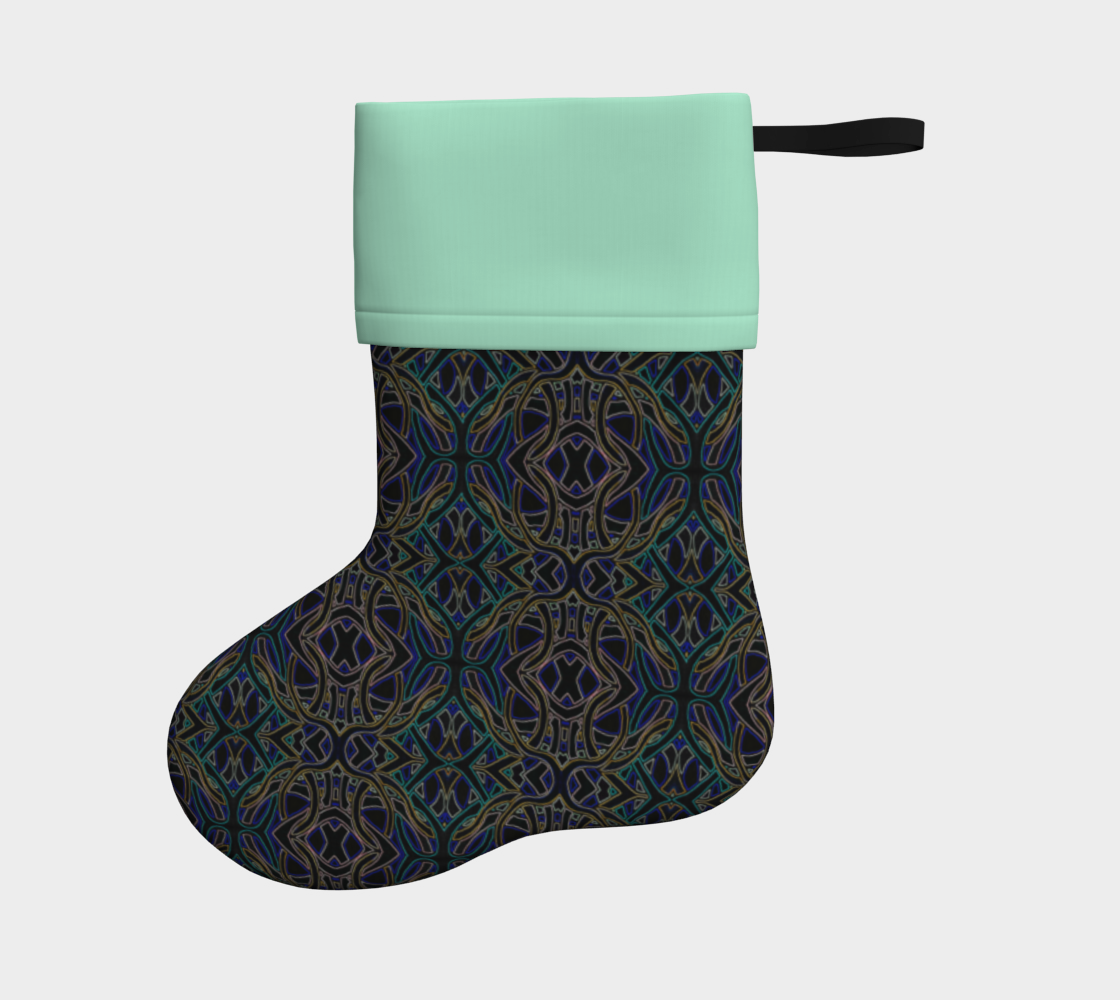 Aperçu de Dark Peacock II Holiday Stocking #2