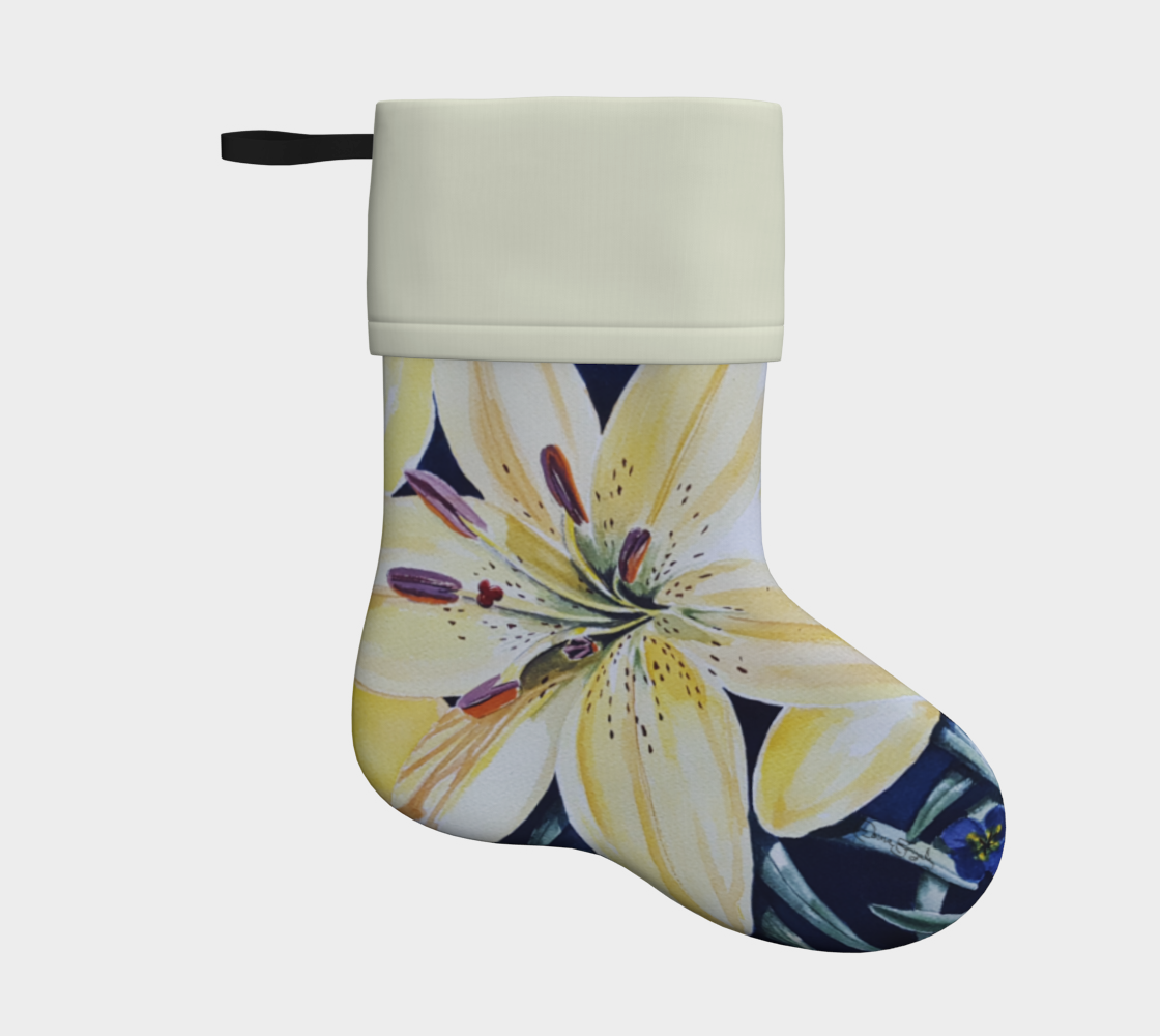 Yellow Lilies Holiday Stocking preview