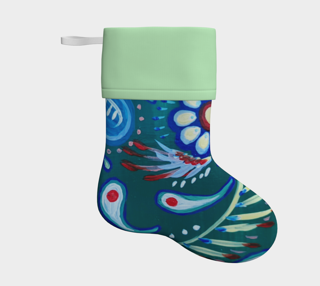 Green Blue Telavera II Holiday Stocking preview