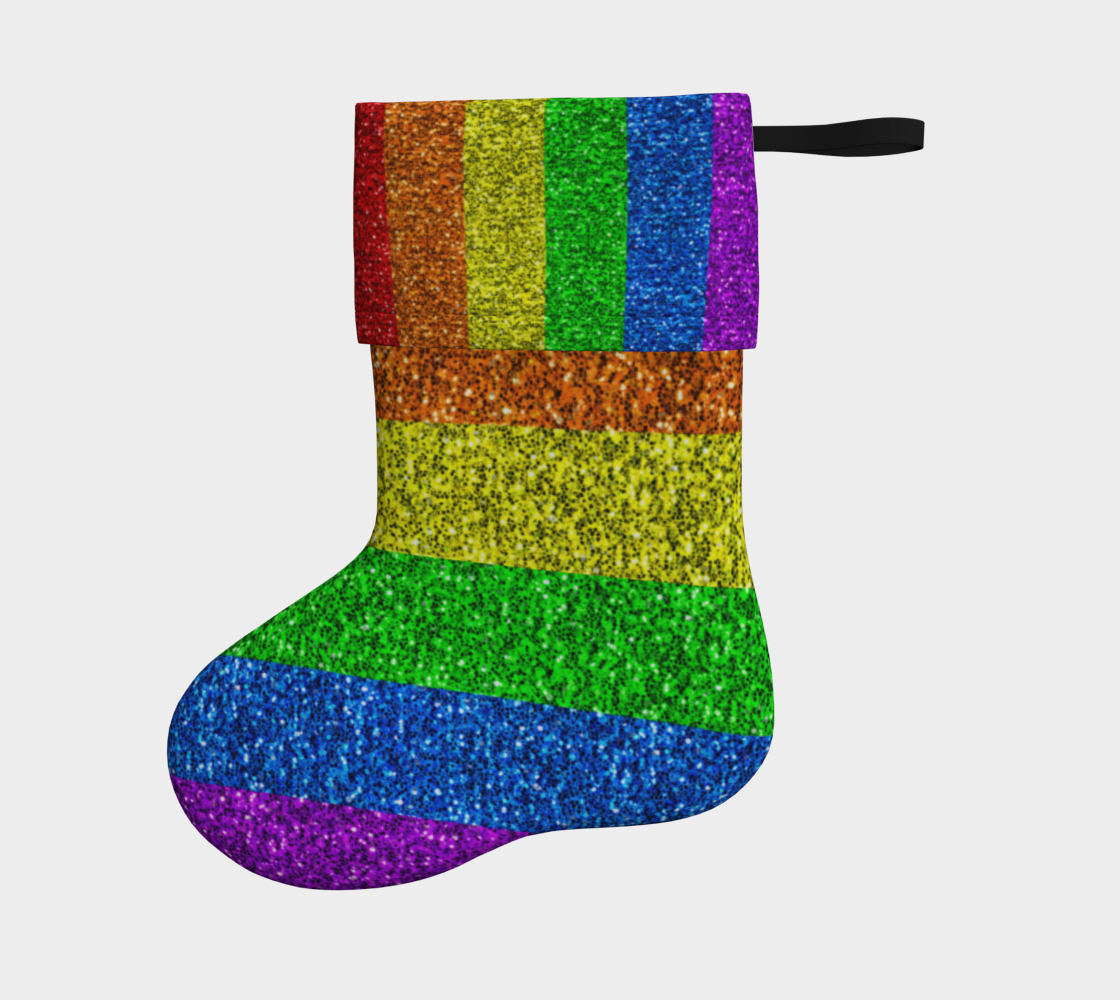 LGBT flag vibrant rainbow glitter sparkles Miniature #3
