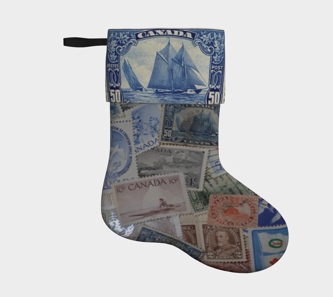 Bluenose and Canadian Stamps Christmas Stocking preview