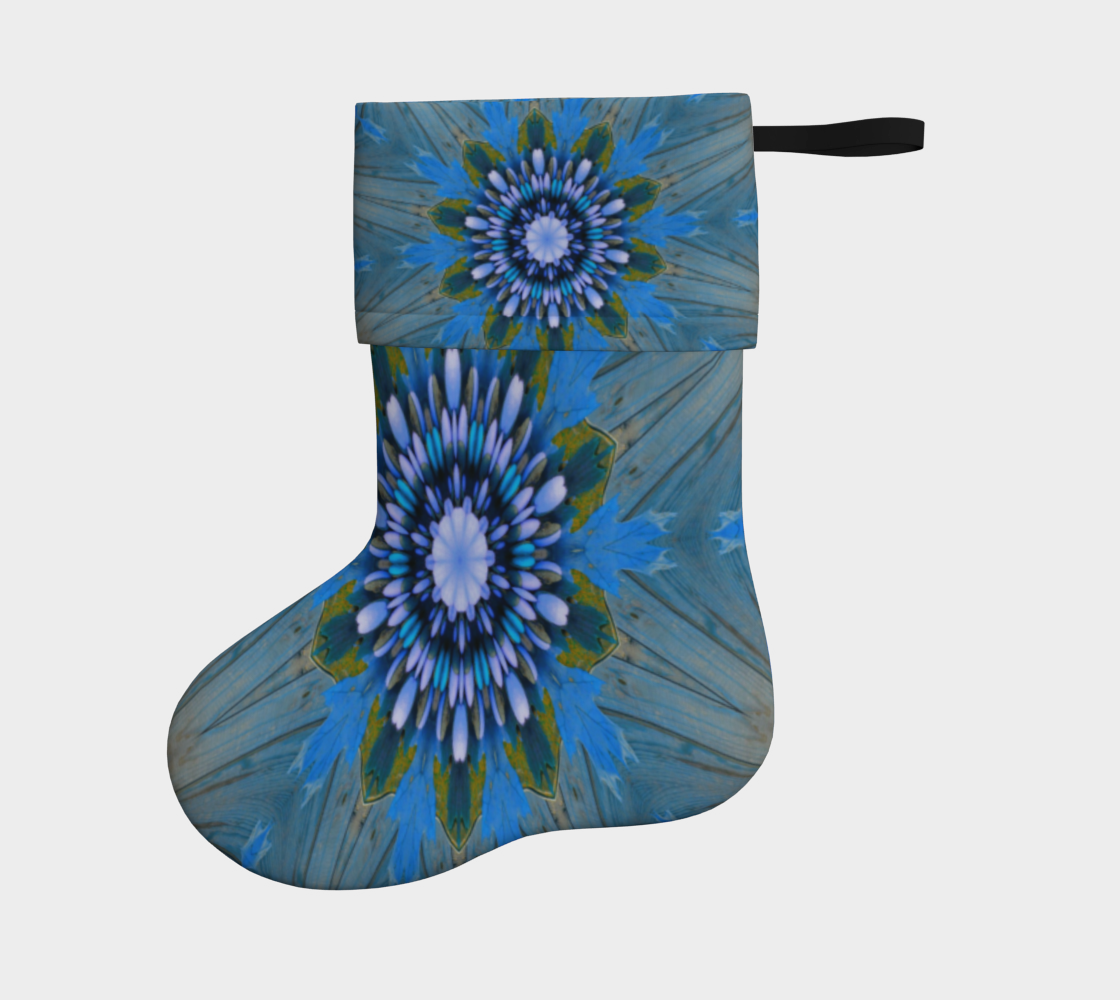Aperçu de Blue Kaleidoscope Christmas Stocking #2