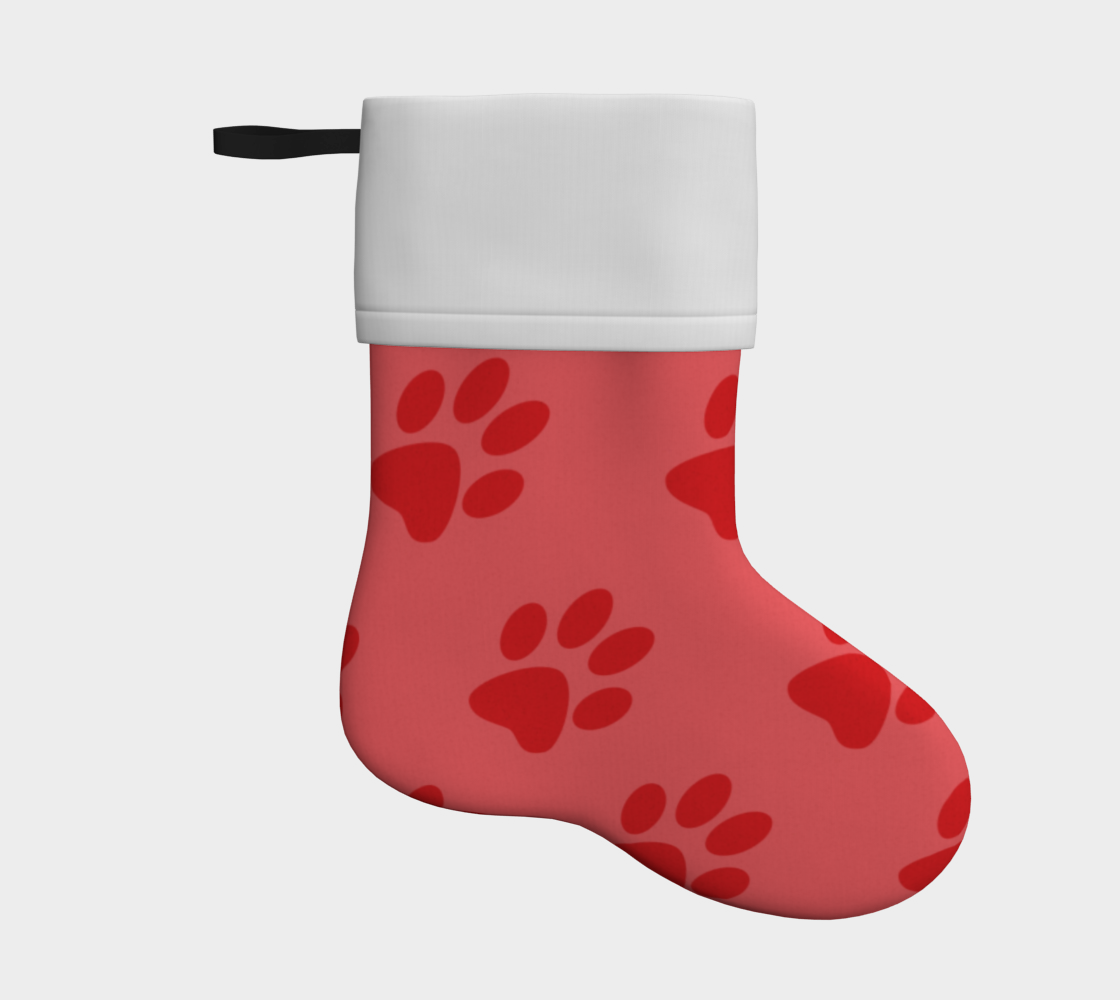 paw red holiday christmas stocking preview