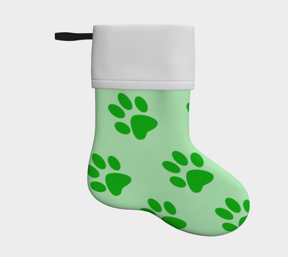 paw green holiday christmas stocking preview